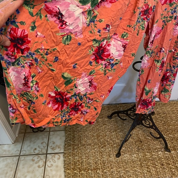 Terra & Sky Colorful Floral Cropped Wide Leg Pants 0X 14W - Picture 5 of 7